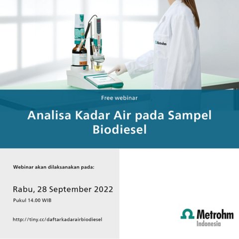 Jadwal, link daftar, Karl Fischer, Kadar air, Biodiesel.
